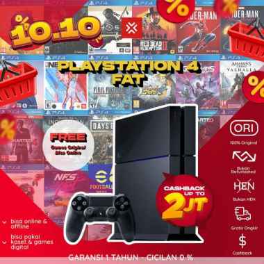 SONY PS4 Playstation 4 FAT 500 GB 1 TB Bonus Bundle Banyak Games HEN - 500 G 12 2 STIK
