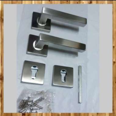 kunci pintu kotak solid 6160 polos komplit handel saja