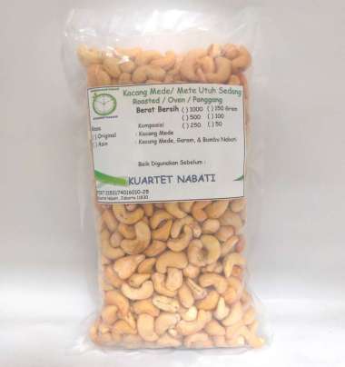 500gr Kacang Mede - Roasted Cashew - Mete Sulawesi - Size Super/Sedang - Oven - Matang Varian Rasa O