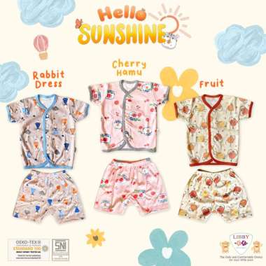 Libby Setelan Pendek GIRL / Setelan Libby 1 Pasang S,M,L,2L,XL,XXL Cewek / Libby Baby / Baju Bayi Li