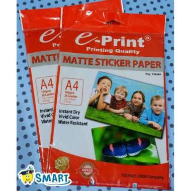 E-PRINT PAPER PHOTO STICKER MATTE A4/20SH 100GR