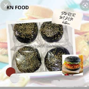 Burger Bun Roti Burger Hitam Wijen [6 pcs].