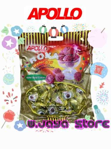 Roka Apollo Wafer Ball Coklat Original Isi 70pcs
