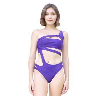 Lasona Women Swimsuit Sexy Monokini Wanita SWS-3084-L4 F Purple2