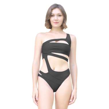 Lasona Women Swimsuit Sexy Monokini Wanita SWS-3084-L4 F Black