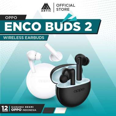 Earphone Bluetooth Oppo Enco Buds 2 Earpods Handsfree Headset Hetset Wireless Original Garansi Resmi