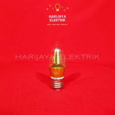 HINOMARU LAMPU CANDLE LED 5 WATT E14 KUNING BOHLAM LILIN GANTUNG HIAS
