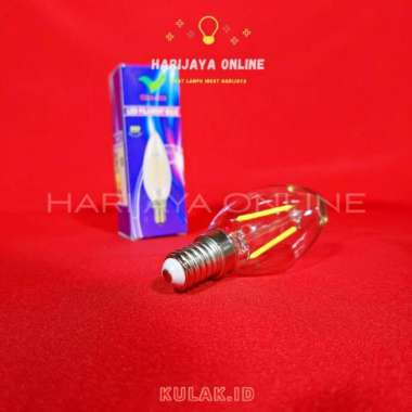 WINGLOCK LAMPU FILAMENT CANDLE 2 WATT E14 C35 BOHLAM LED FILAMEN CLEAR