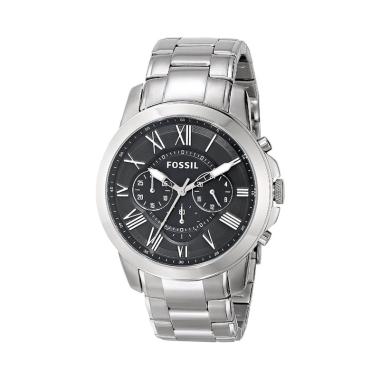 Fossil FS4736 Grant Chronograph Stainless Steel Jam Tangan Analog Pria [Machtwatch] -
