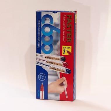 Faster C600 0.7mm Ballpoint - Black Blue Red Hitam