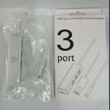 USB Type C to USB HUB 3Port + Ethernet Port