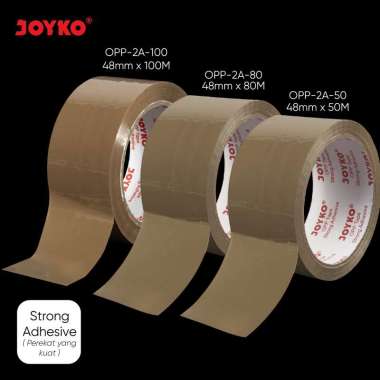 Opp Tape Lakban Cokelat Joyko OPP-2A-50M ~ 100M 48mm Strong Adhesive OPP-2A-80M