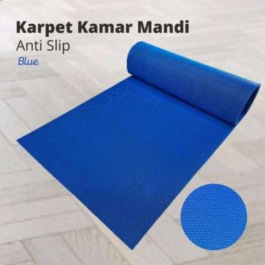 Keset Karpet PVC Anti Slip Meteran - Jaring - S MAT BLUE