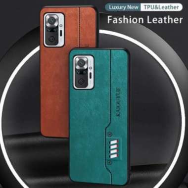 SLIM CASE KULIT XIAOMI REDMI NOTE 10 5G CASE CANVAS CROSS DESAIN Hitam