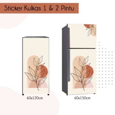 Sticker stiker kulkas 1 pintu 2 pintu motif aesthetic