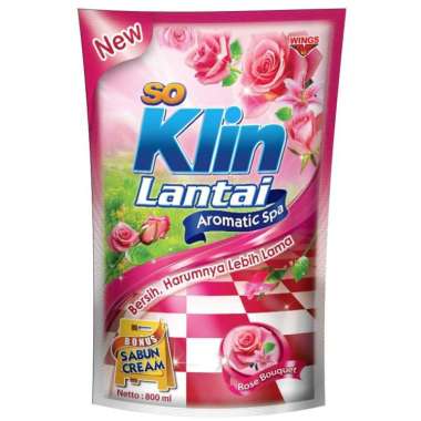 Promo Harga So Klin Pembersih Lantai Merah Rose Bouquet 780 ml - Blibli