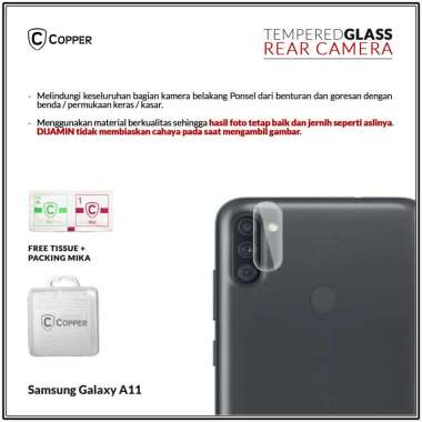Samsung A11 - Copper Tempered Glass Kamera