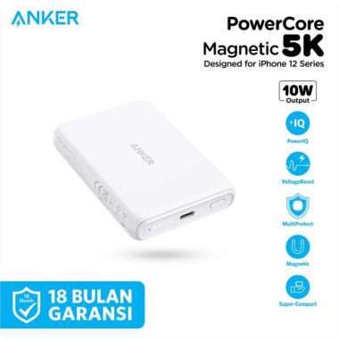 Powerbank MagSafe Anker PowerCore 5k - A1619 Powerbank 5000mAh Putih