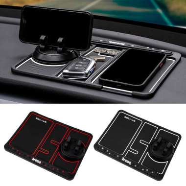 Tatakan Phone Holder HP Dashboard Mobil Anti Slip Sticky Pad Nano Gel Putih