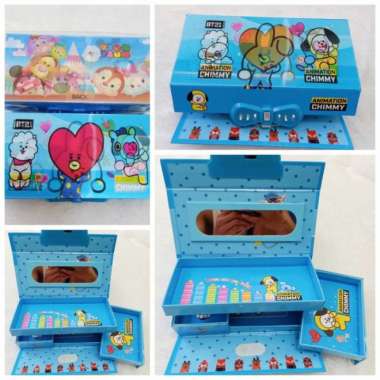 Kotak Pensil/Tempat Pensil 3D Gambar Bt21 Multicolor