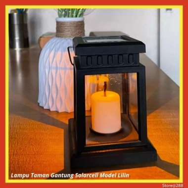Lampu Taman Solarcell Panel Hias Gantung Candle Light LED Tenaga Surya