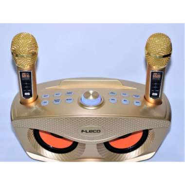 SPEAKER KARAOKE KTV PORTABLE 2 MICROPHONE WIRELESS BLUETOOTH FLECO FL-311PLUS