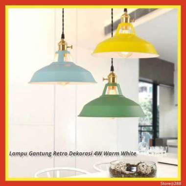 Lampu Hias Gantung Retro LED Dekorasi Ruangan Cafe Dapur Bohlam