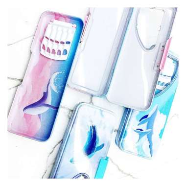 Kotak Pensil Shark 2 Tingkat Multicolor