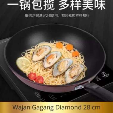 Wajan Gagang diamond 24cm teflon wok pan penggorengan anti lengket