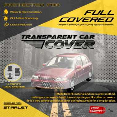 Body Cover Sarung Mobil Plastik TOYOTA STARLET Tebal Anti Air WATERPROOF