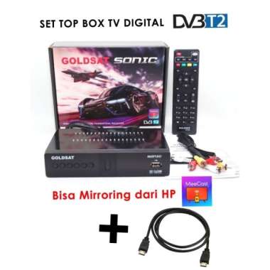 Set Top Box TV Digital GOLDSAT SONIC DVB-T2 STB Terrestrial - SET UP BOX AJA TERBAIK Multicolor
