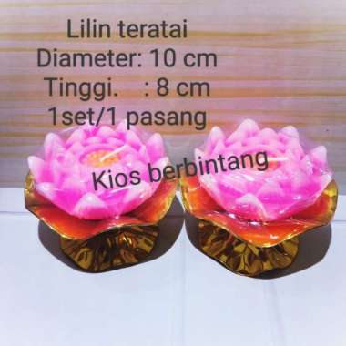 Lilin bunga teratai lilin puja sembahyang teratai 1 set