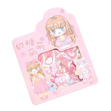 Stiker Premium Lucu Karakter Anime Rabbit & Bear
