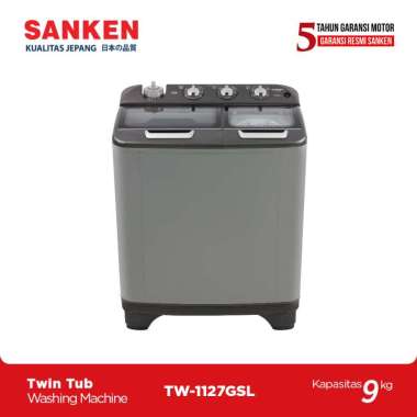 Sanken TW-1127GSL Mesin cuci Twin Tub 2 tabung [9KG]