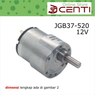 Electric DC Gearbox Motor High Torque JGB37 520 12V 12RPM 66RPM 200RPM 200RPM