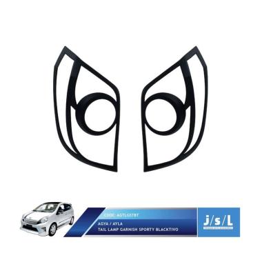 JSL Tail Lamp Garnish Garnish Lampu Belakang Mobil for Toyota Agya / Ayla blacktivo