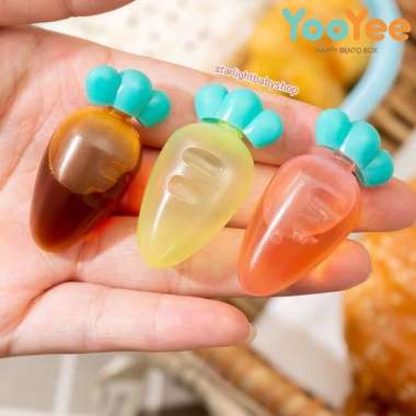 BOTOL SAUS BENTO MINI / BOTOL SAUS KECAP / TEMPAT SAUS / CUP SAUS / BOTOL SAUS LUCU WORTEL ISI 3PCS