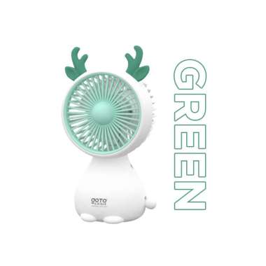 Goto Lena Kipas Angin Kecil Karakter Mini Fan Duduk Meja Portable USB GREEN