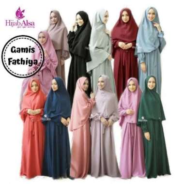 (PROMO CUCI GUDANG) GAMIS NEW FATHIYA BY HIJAB ALSA, Gamis Busui Murah Bahan Adem