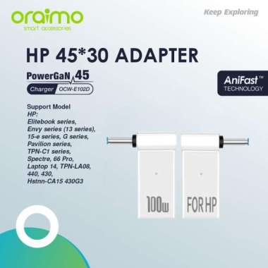 ORAIMO OCW-E102D POWERGAN 45W ULTRASPEED CHARGER 2P BISA BUAT LAPTOP HP 45*30