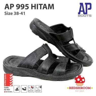 Sandal Slop Pria AP 995 Hitam - Sandal Slide 38