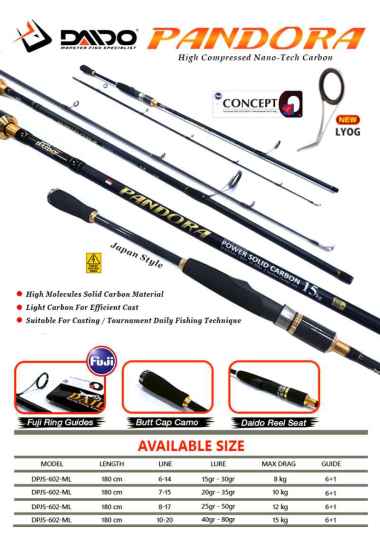 JORAN DAIDO PANDORA I 180CM JAPANSTYLE FUJI 180CM 6-14LB