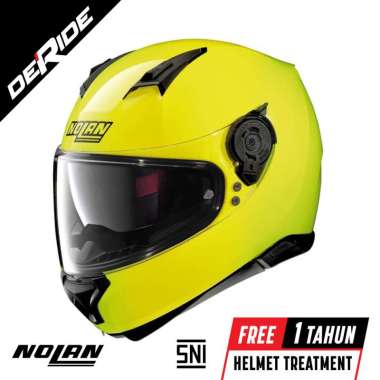 NOLAN N87 COL. 042 HI - VISIBILITY N-COM FLUO YELLOW HELM FULLFACE SNI