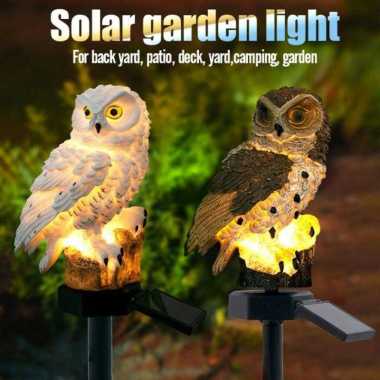 OOBEST Lampu Taman Solar Panel Model Burung Hantu - SG15S Putih