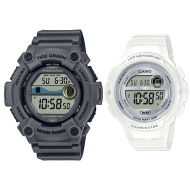 JAM TANGAN COUPLE ORIGINAL CASIO WS 1300H 8A WITH CASIO LWS 1200H 7A1VDF JAM COUPLE ORIGINAL CASIO W