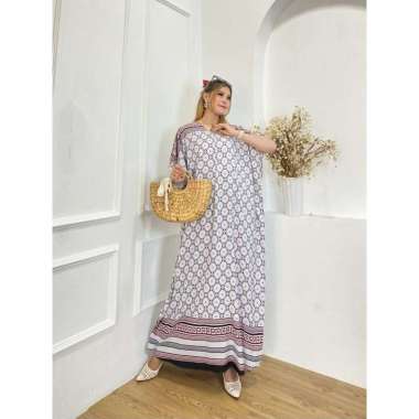 Kaftan Wanita Arabian Mazaya Rayon Viscose Premium Maxy Dress Jumbo Baju Wanita Busui Kekinian LD 18