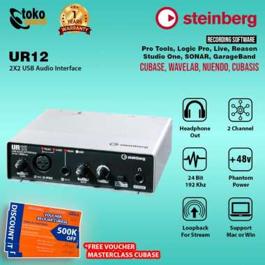 Steinberg UR12 - 2in/2out USB Audio Interface 24-bit/192kHz