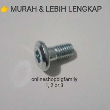 BAUT PIRINGAN DEPAN MIO, MIO J, KLX M8X15 (BAUT 12, PANJANG 15MM)