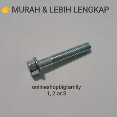 BAUT FLANGE M6x35 (KUNCI 8, DRAT 10, PANJANG 35MM)
