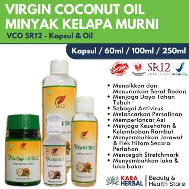 VCO SR12 VICO 250 ml Virgin Coconut Oil Minyak Kelapa Murni Alami BPOM VCO Oil 250ml